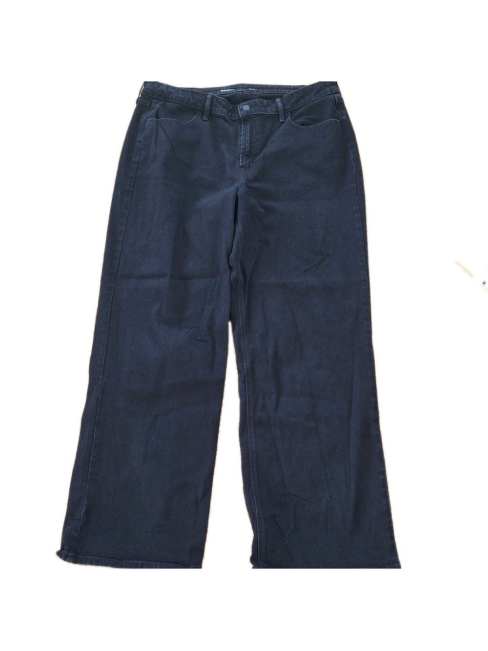 Old Navy Womens Size 16 High-Rise WOW Wide Leg Jeans Black Denim